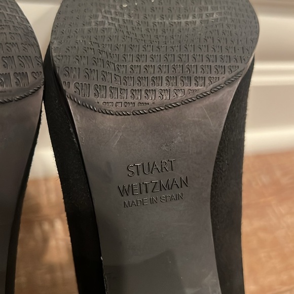 Stuart Weitzman Black Glove Stretch Suede Bootie - Picture 11 of 11